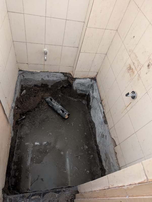 Hospital washroom renovation work