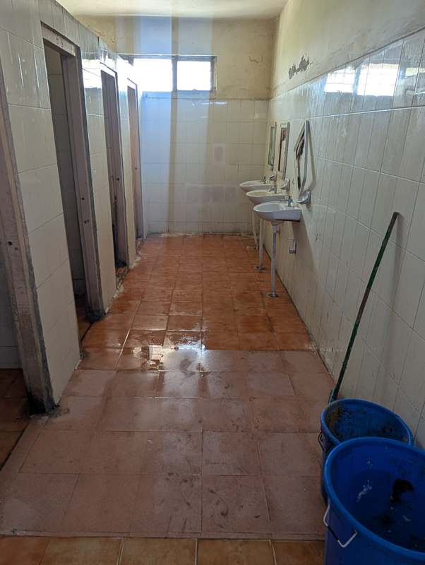 Hospital washroom renovation work